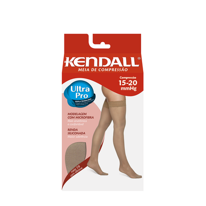 MEIA KENDALL 7/8 15-20 MMHG COM SILICONE E PONTEIRA 1612
